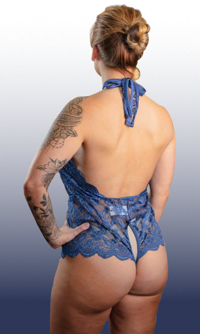 Body con ribete festoneado y espalda descubierta de La Roseason