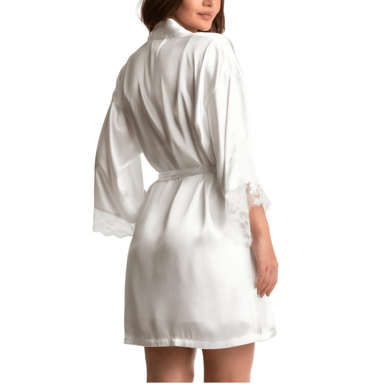 Linea Donatella Ivory Satin Dressing Gown