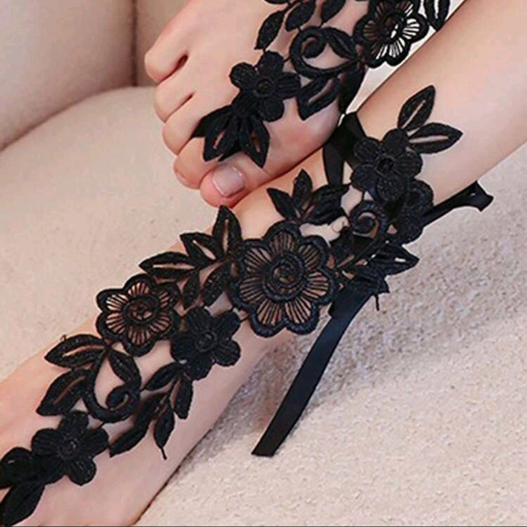 Seductive Sexy Lace Stocking Accessories-Black