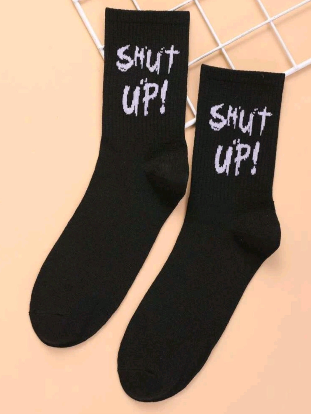 Shut Up Men Socks-Black