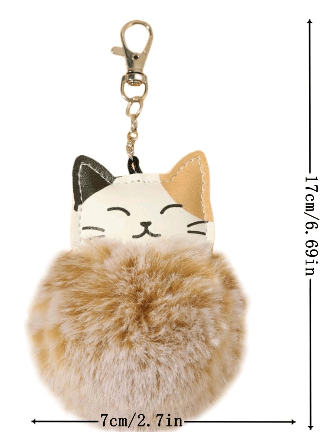 Cat Pom Pom Keychain