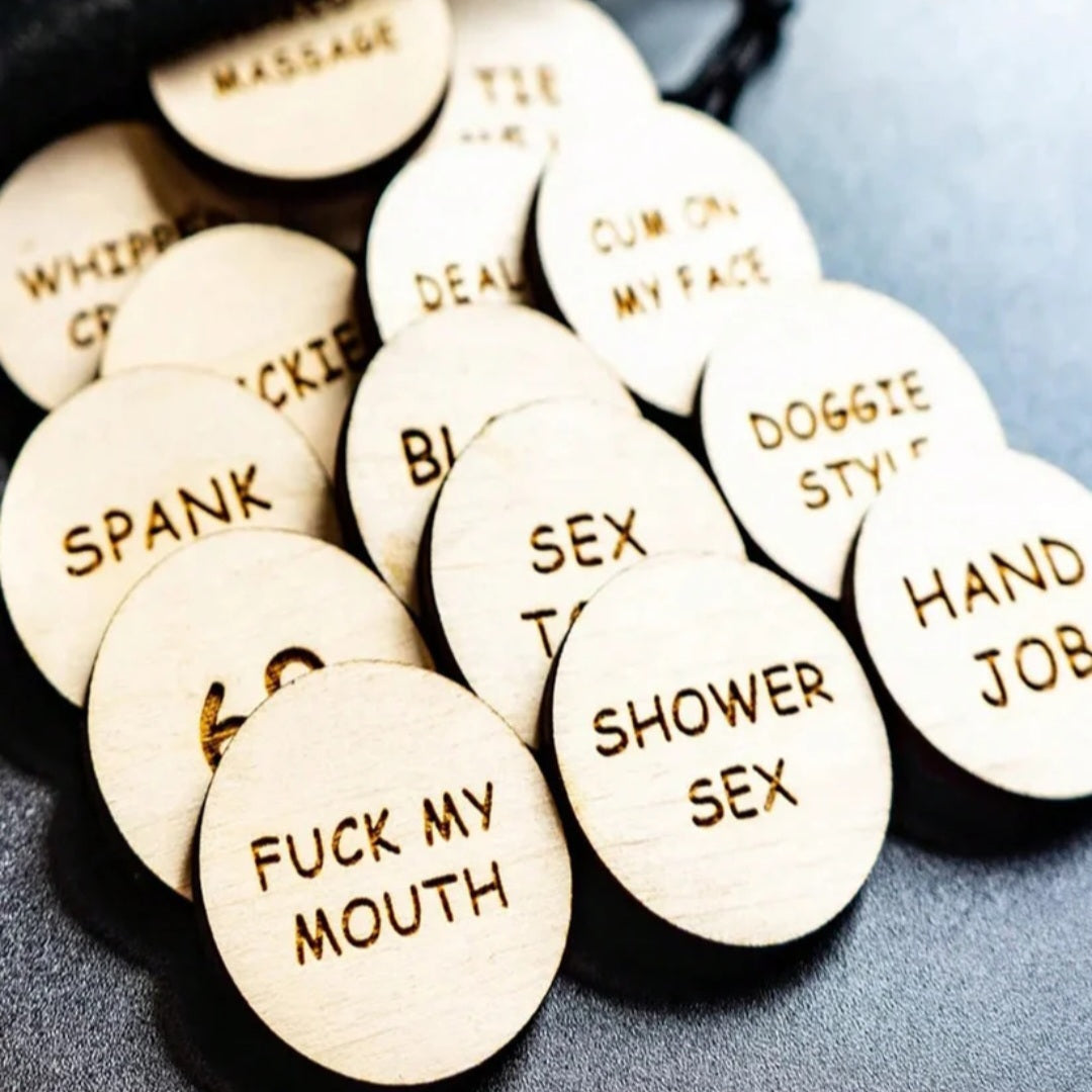 Couples Bedroom Flirting 20 Piece Wooden Game-Circular