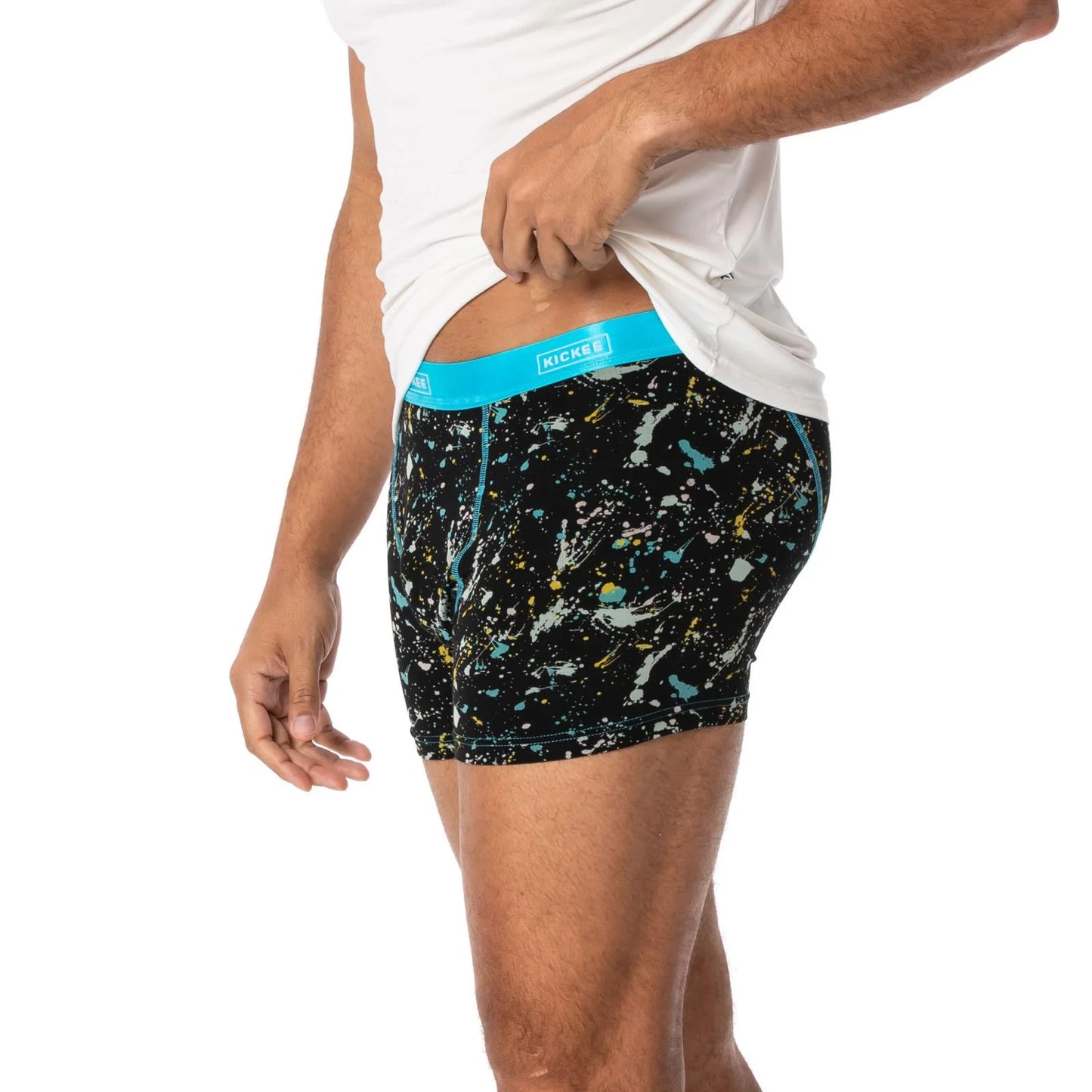KicKee Men's Boxer Briefs-Confetti Splatter