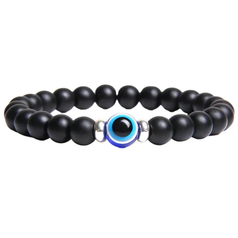 Natural Stone Evil Eye Beaded Bracelet