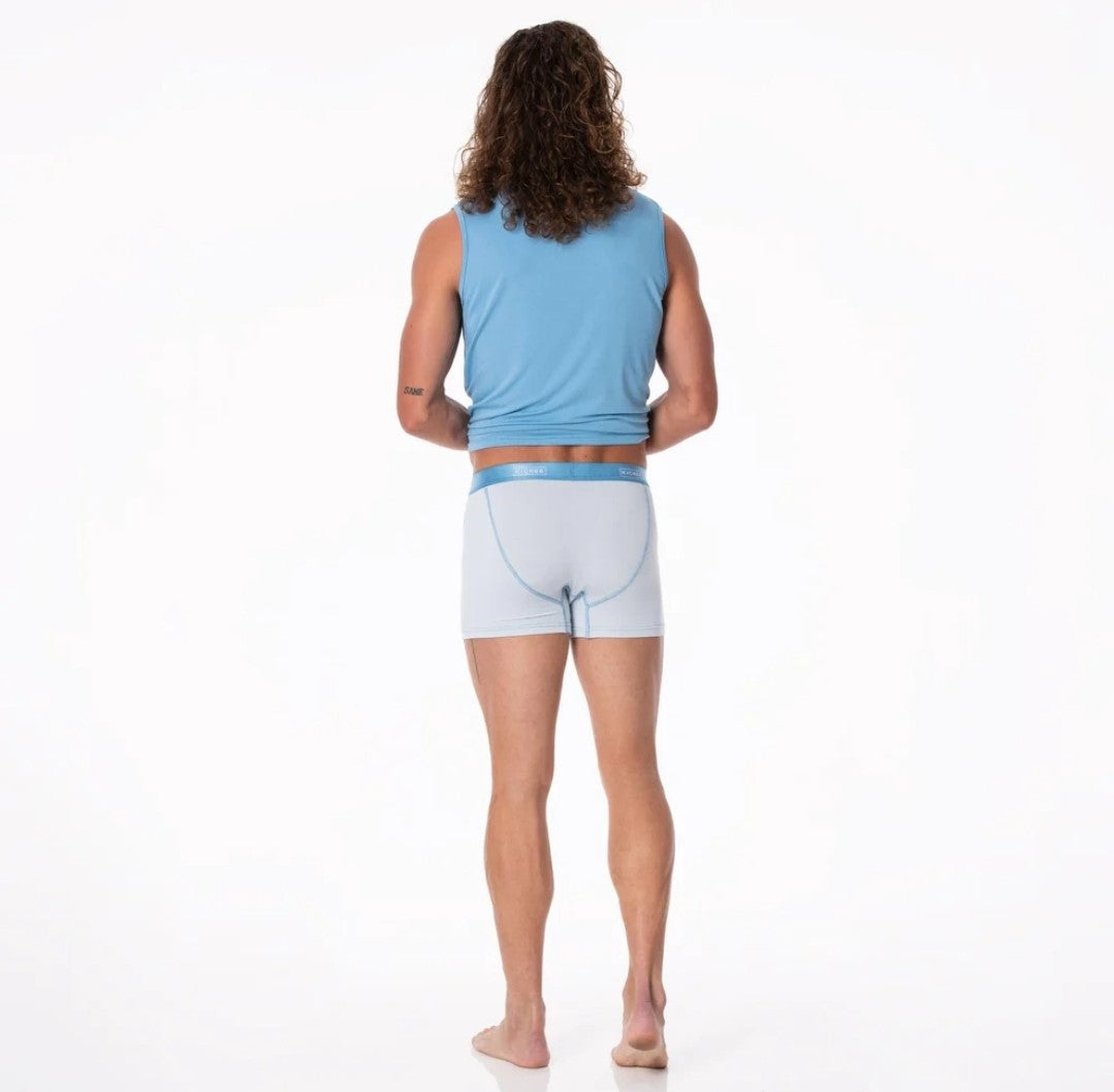 KicKee Men's Boxer Briefs-Dew with Dream Blue