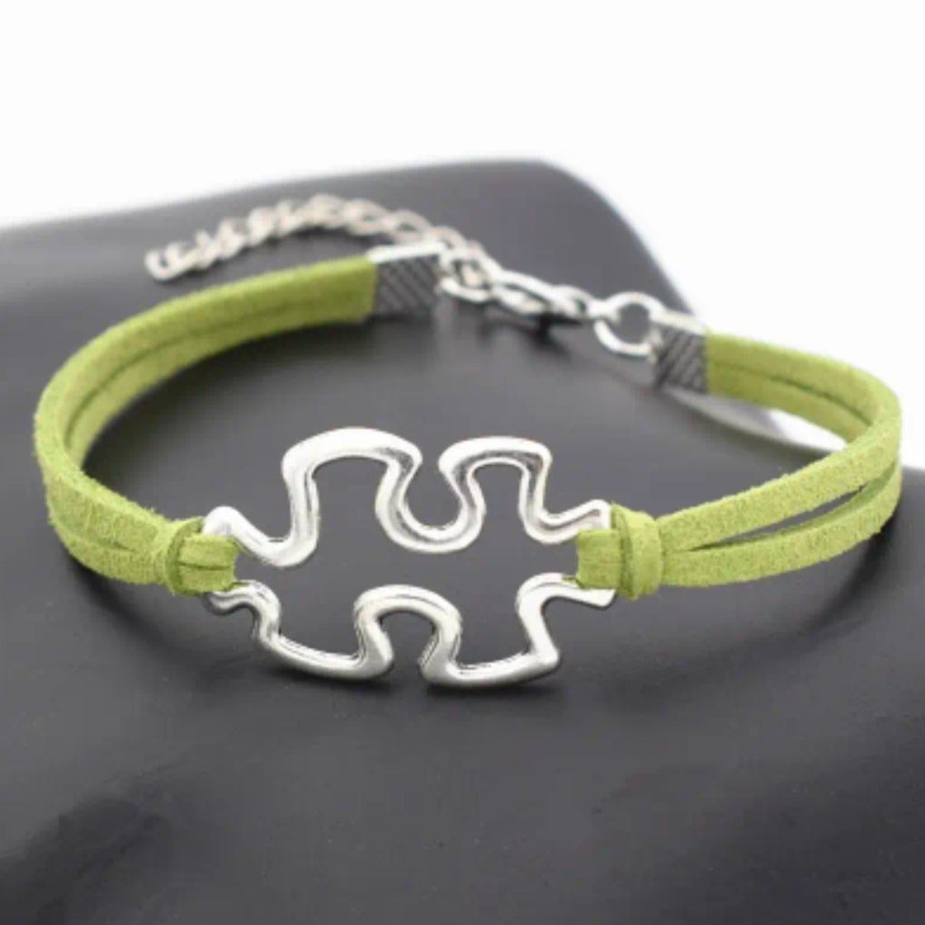Autism Awareness Clasp Bracelet-Green