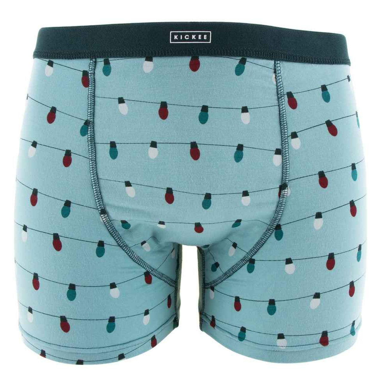 KicKee Men's Boxer Briefs-Iceburg Holiday Lights