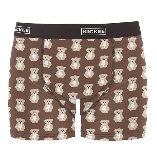 Kickee - Calzoncillos tipo bóxer para hombre, diseño de osito de peluche