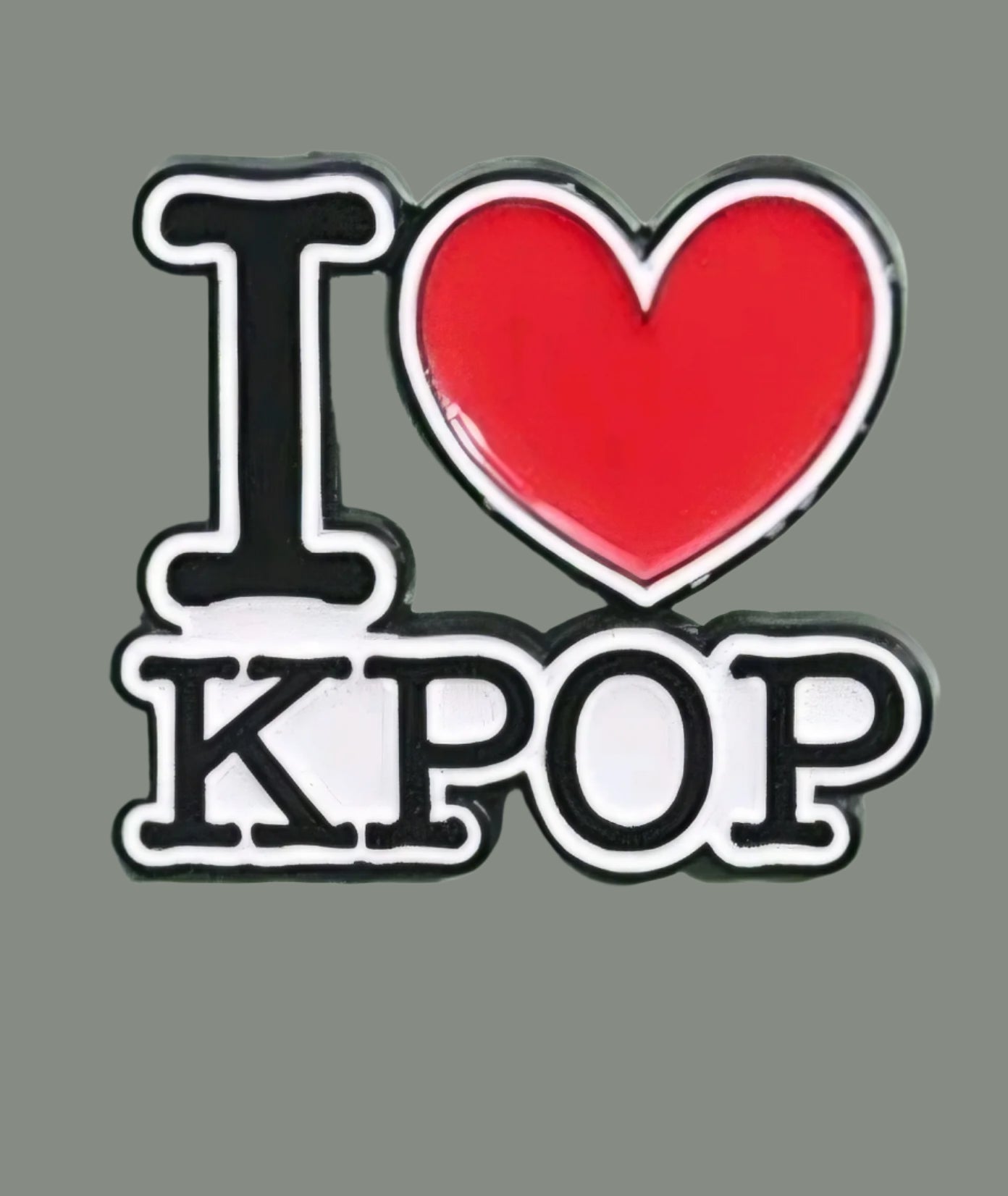 I Love Kpop Pin
