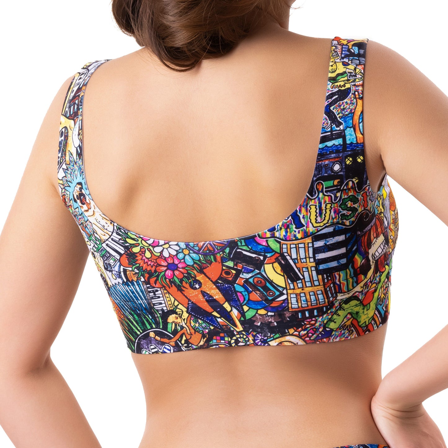 mememe Psychotropic Trash Crop Top