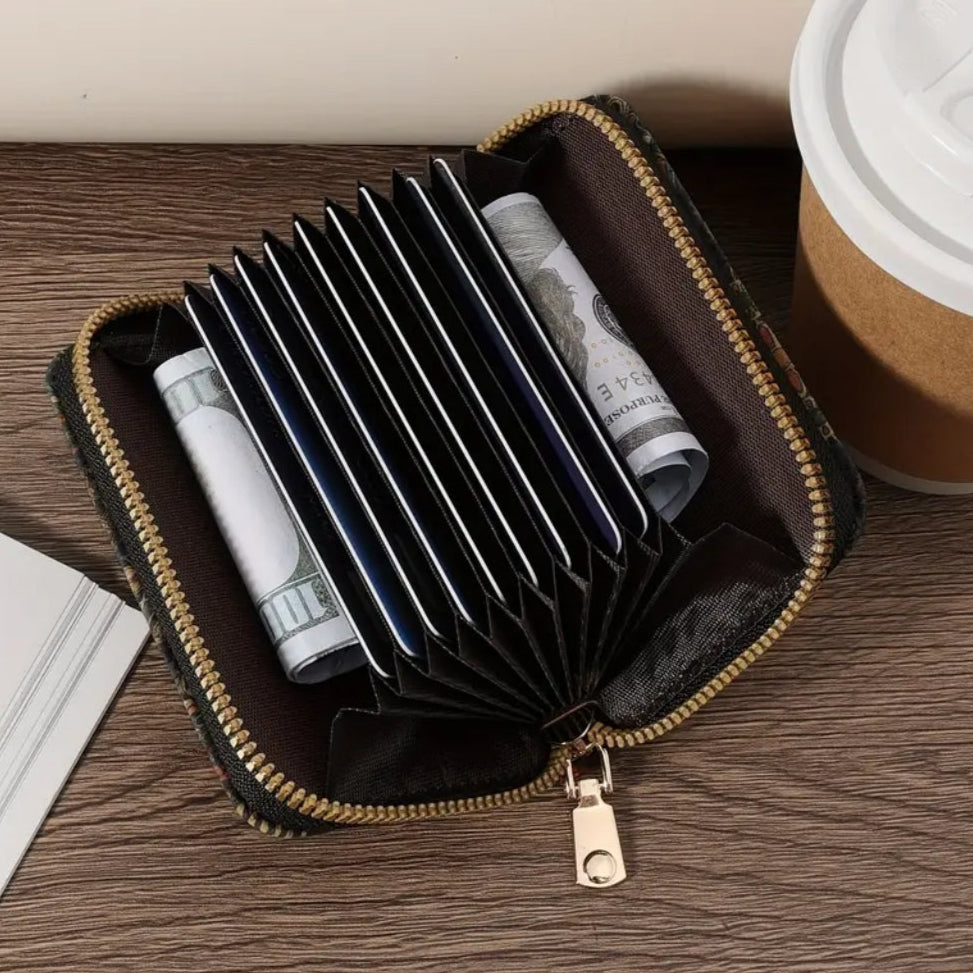 Nylon Zipped Multicolor Mini Wallet