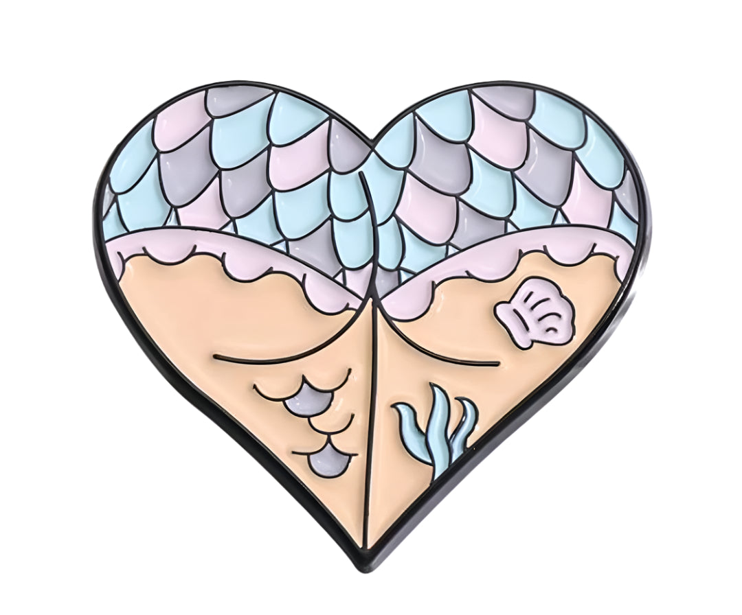Cute Cartoon Seashell Heart Shaped Butt Pin