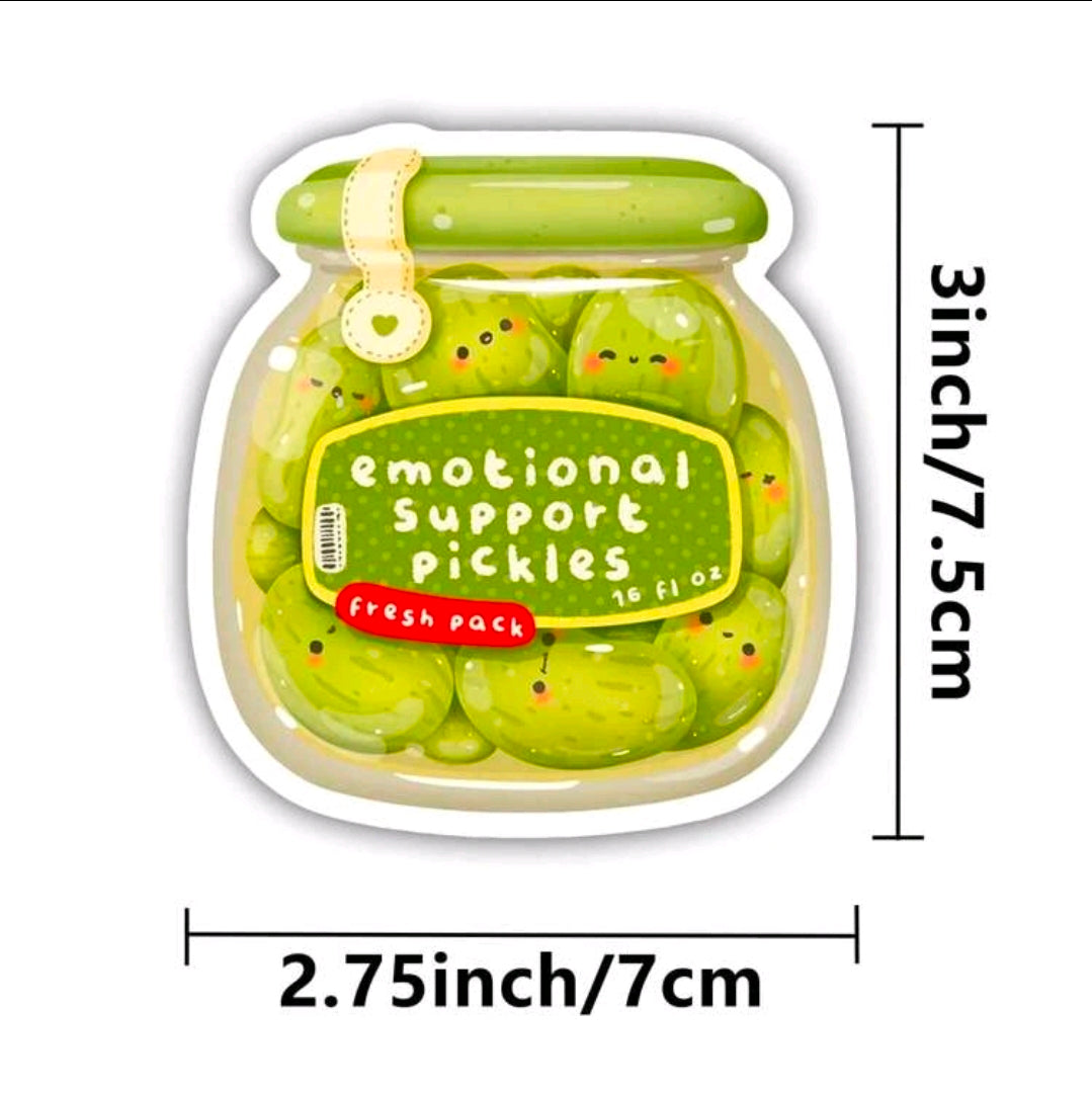 Emotional Support Pickles Sticker