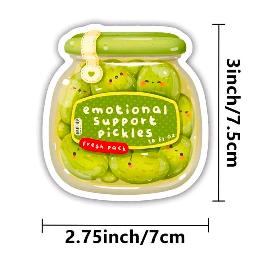 Emotional Support Pickles Sticker