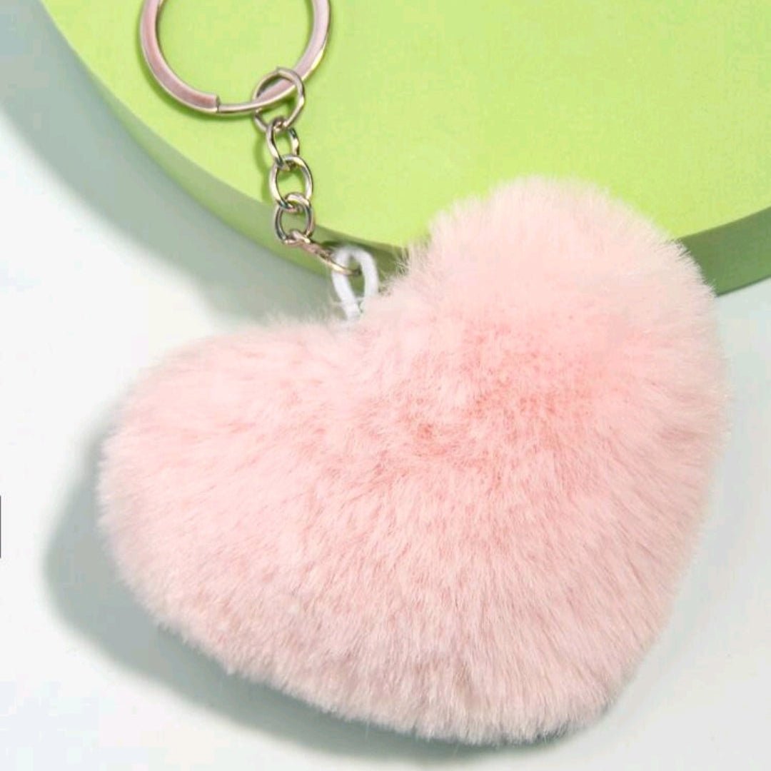 Heart Keychain-Pink