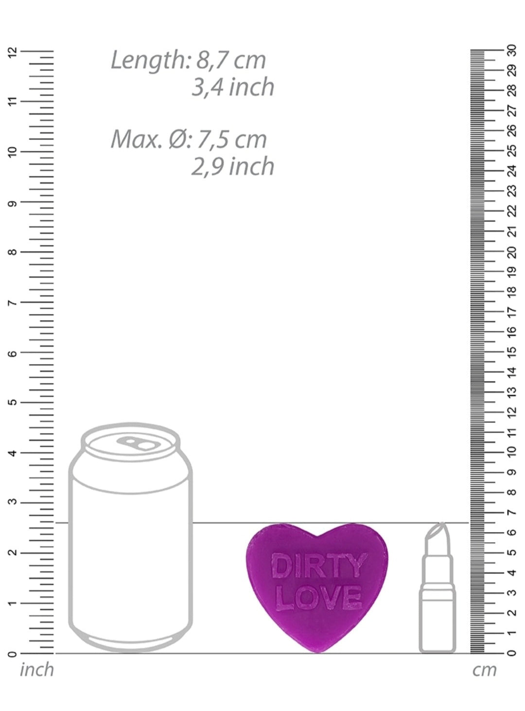 Dirty Love Heart Shaped Soap-Lavender Scented
