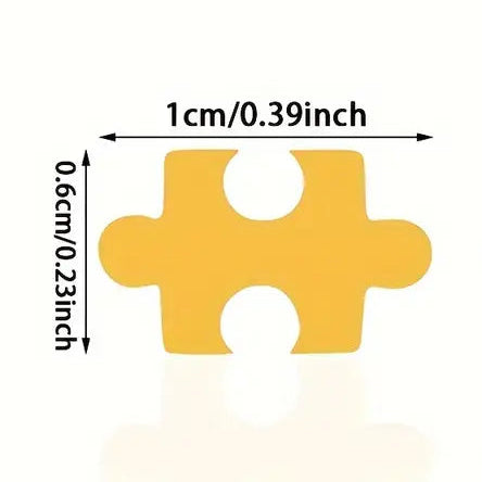 Puzzle Piece Stud Earrings-Silver