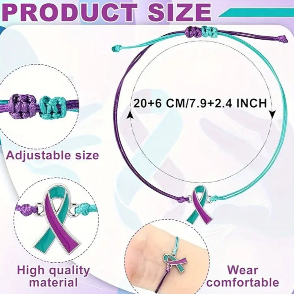 Suicide Awareness Pull Tie Bracelet