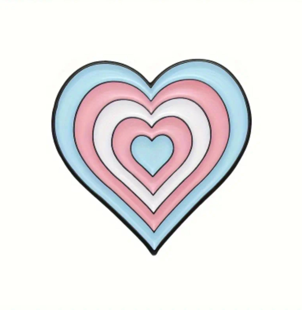 Trans Heart Pin
