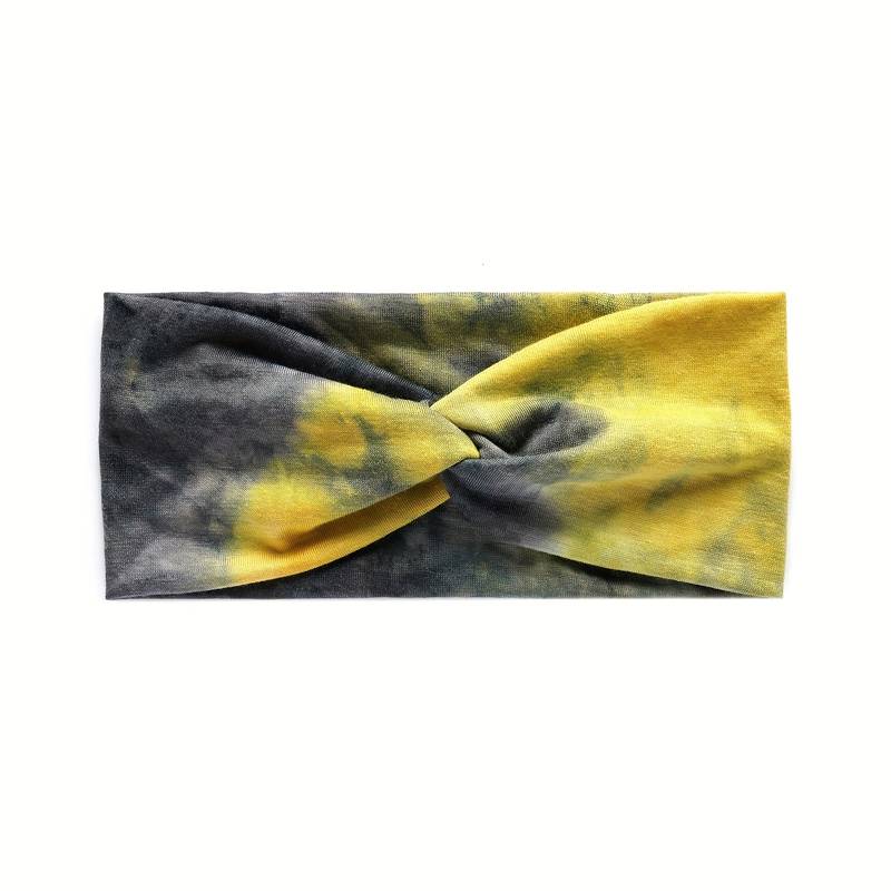 Tie-dye Boho Knotted Headband-Yellow