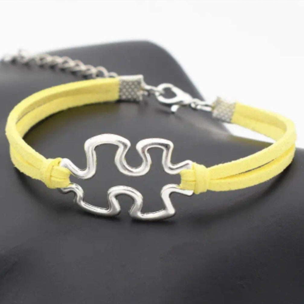 Autism Awareness Clasp Bracelet-Yellow