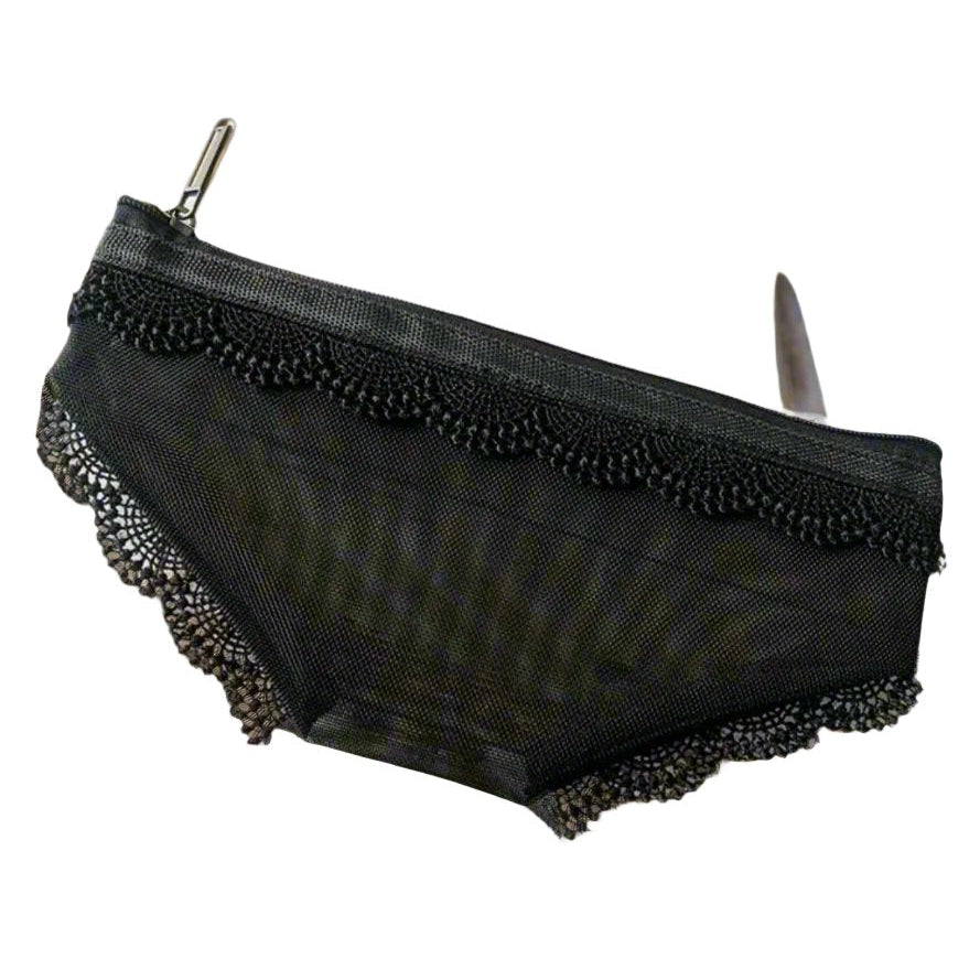 Mesh and Lace Underwear Shaped Bag