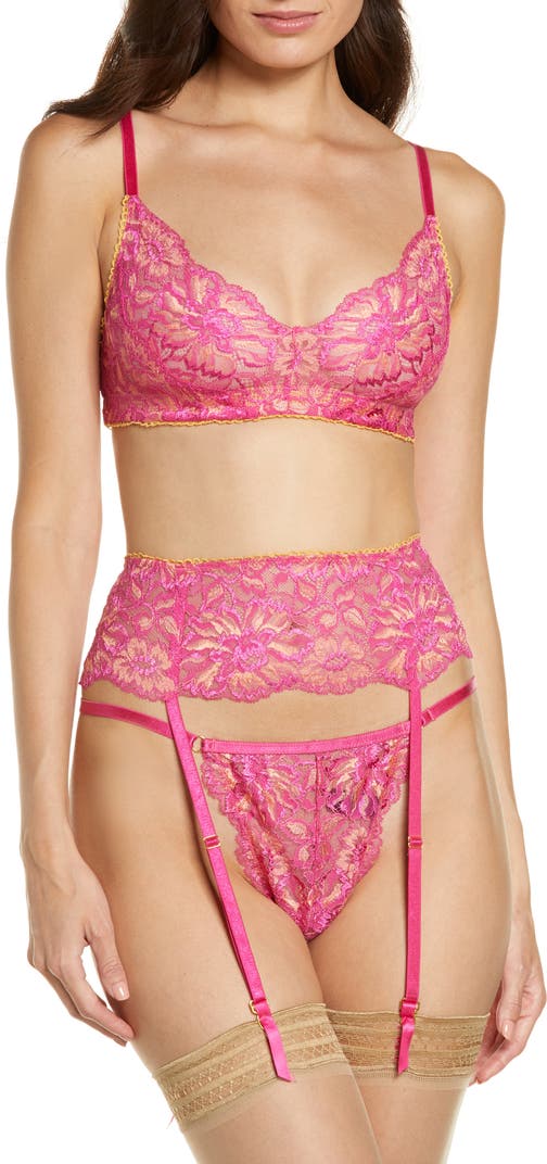 Kilo Brava Peach and Hot Pink Garter Belt