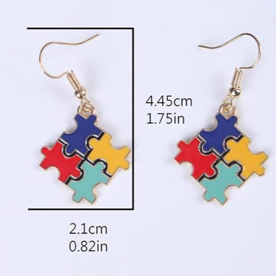 Autism Awareness Puzzle Earrings