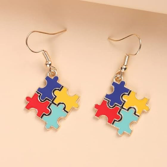 Autism Awareness Puzzle Earrings