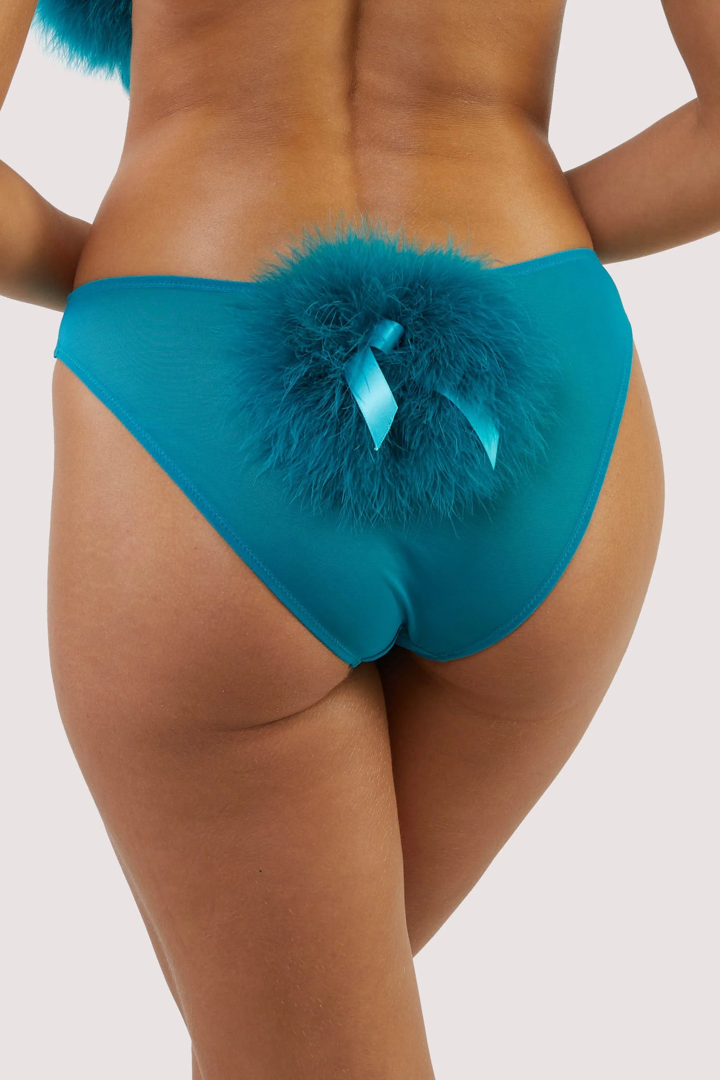 Bettie Page Teal Powder Puff Brief