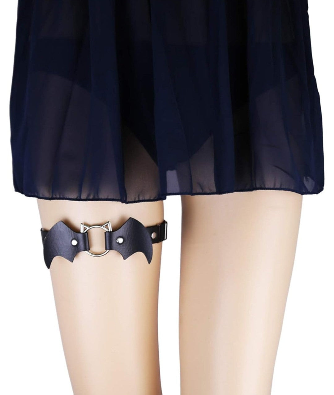 Black Bat Thigh Garter