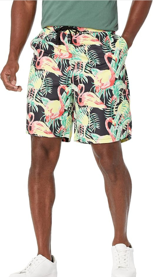 LRG (Limited Research Group) Swim Shorts-Black/Pink