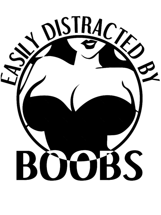 Easily Distracted By Boobs Sticker