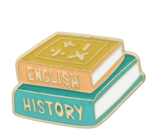 Stack of Books Pin