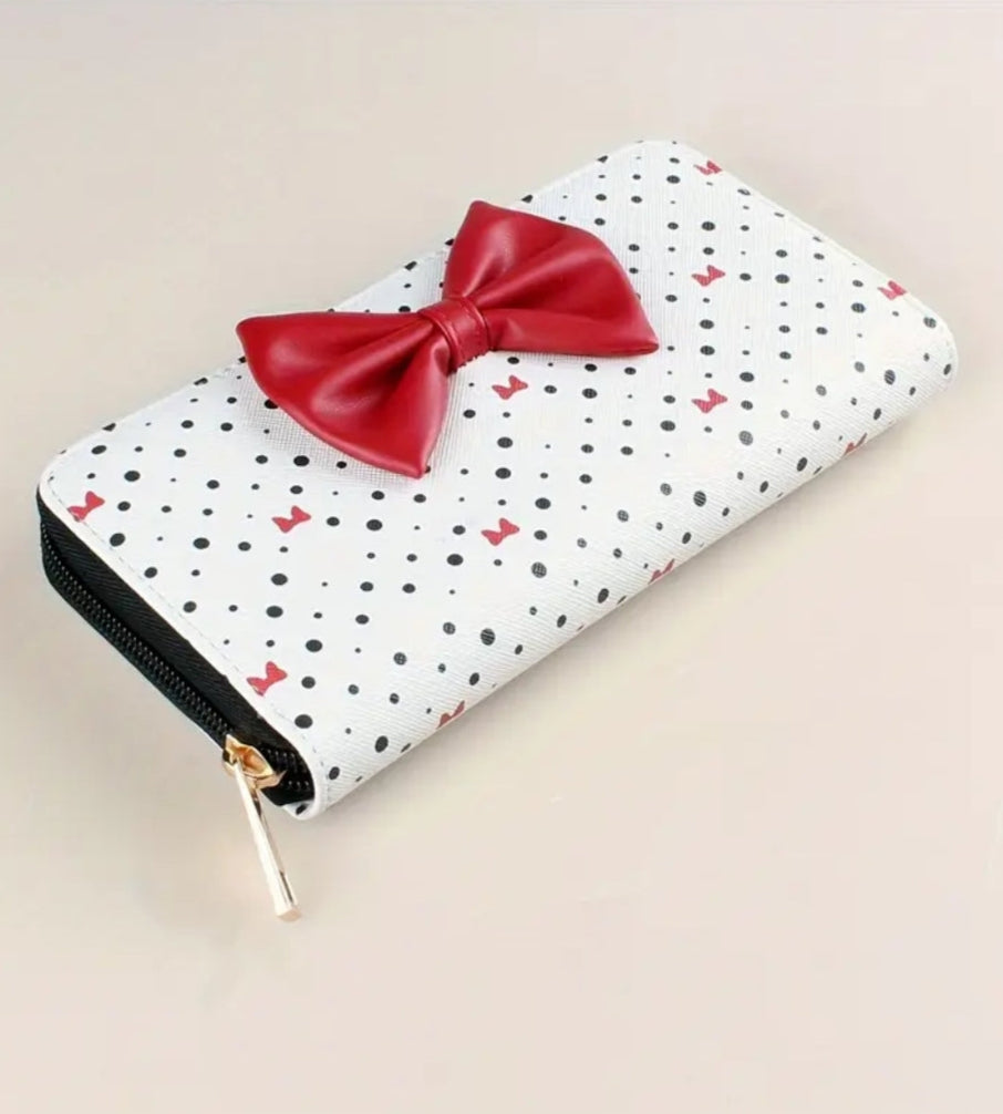 Bow Tie Zipper Wallet