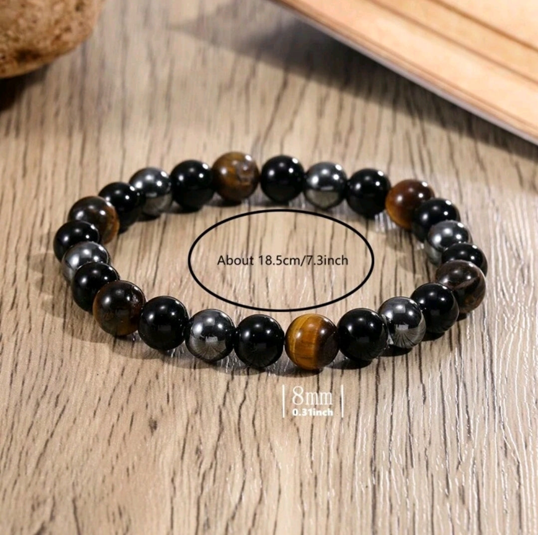 Triple Protection Beaded Bracelet