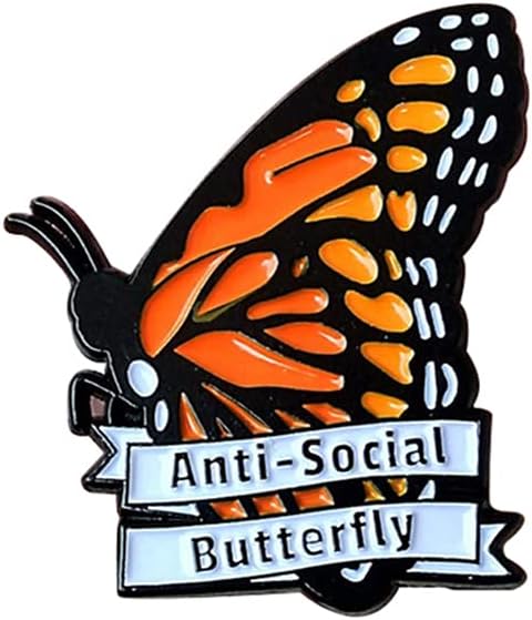 Anti-Social Butterfly Pin