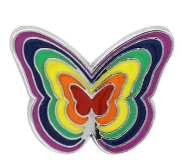 Rainbow Pride Butterfly Pin