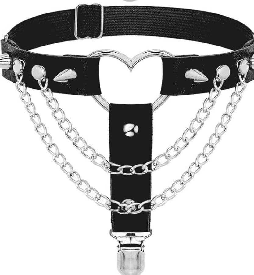 Rock Heart Gothic Garter