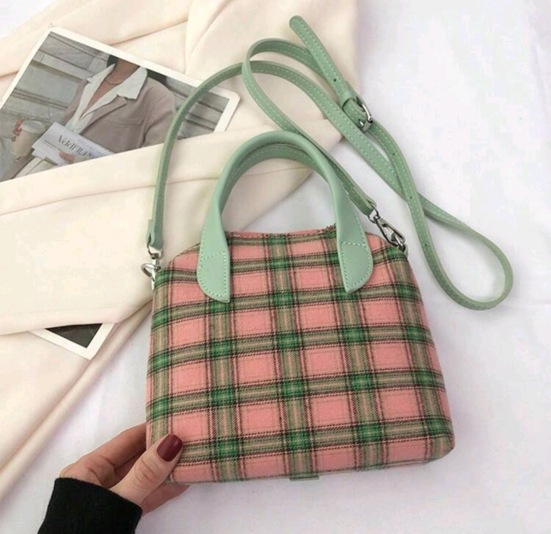 Plaid Shirt Clothing Novelty Bag-Green