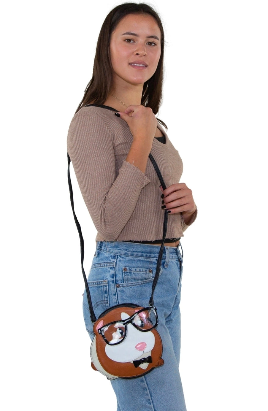 Nerdy Guinea Pig Crossbody Bag