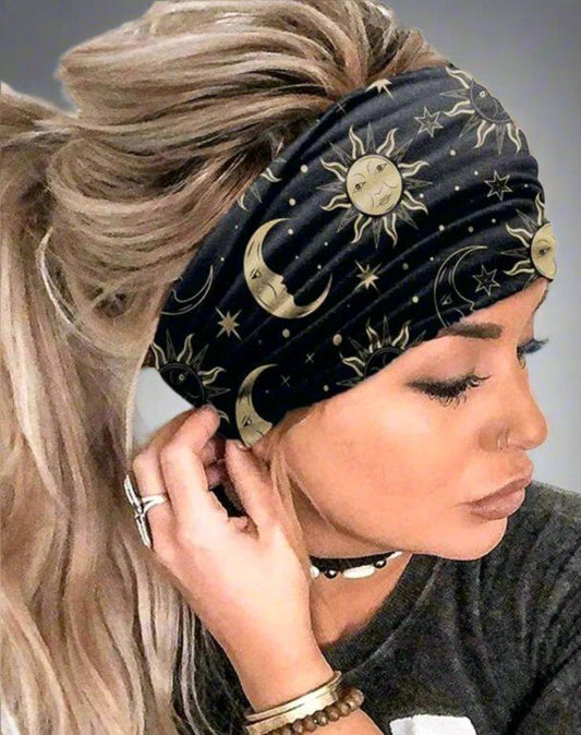 Sun & Moon Pattern Headband