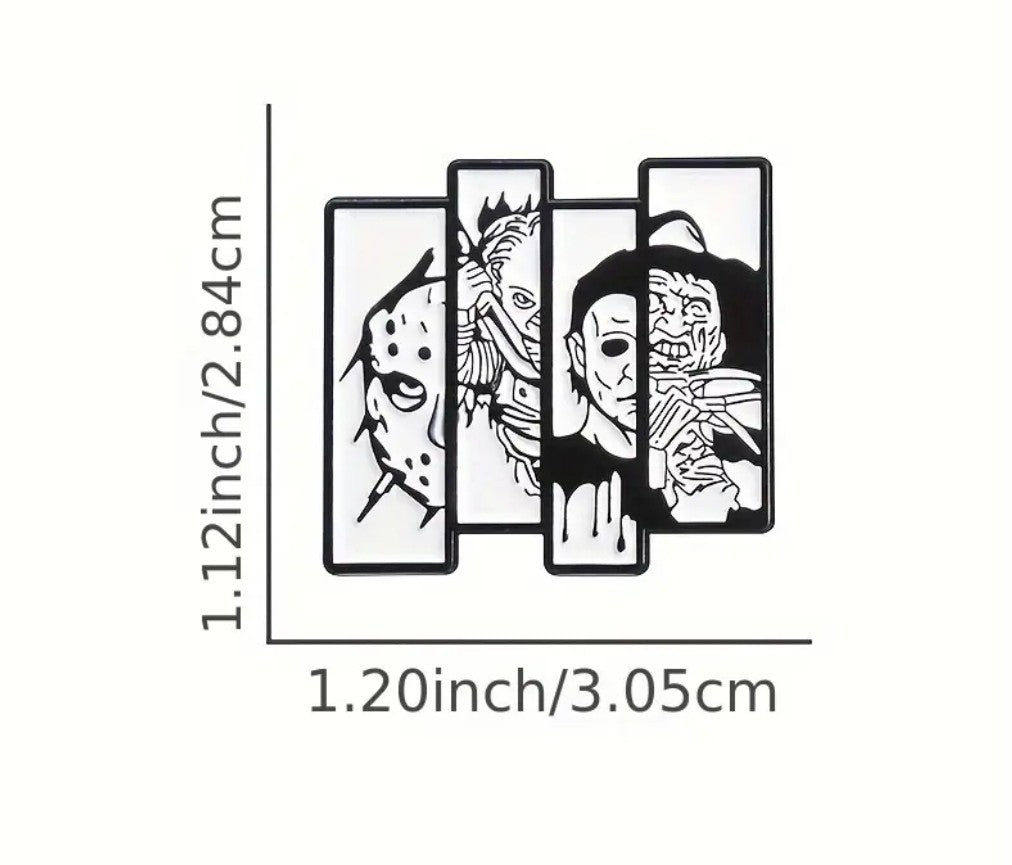 Halloween Movie Characters Pin