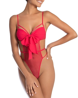 In Bloom Open Bow Teddy-Bright Red