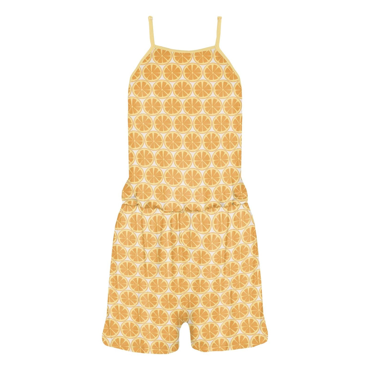 KicKee Women's Romper-Natural Lemons