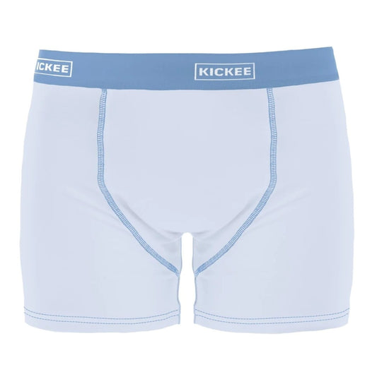 KicKee Men's Boxer Briefs-Pearl Blue with Dream Blue