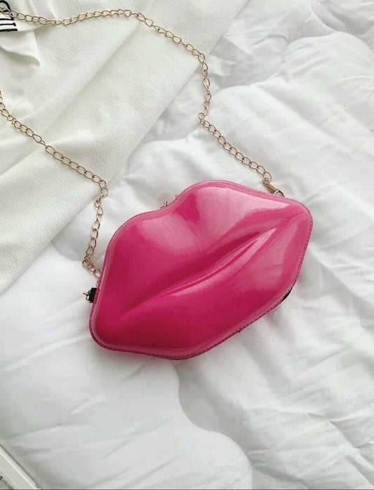 Lips Crossbody Bag-Hot Pink