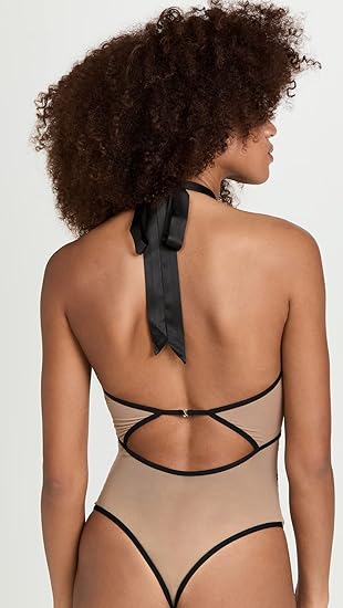 Thistle & Spire Medusa Bodysuit-Black and Butterscotch