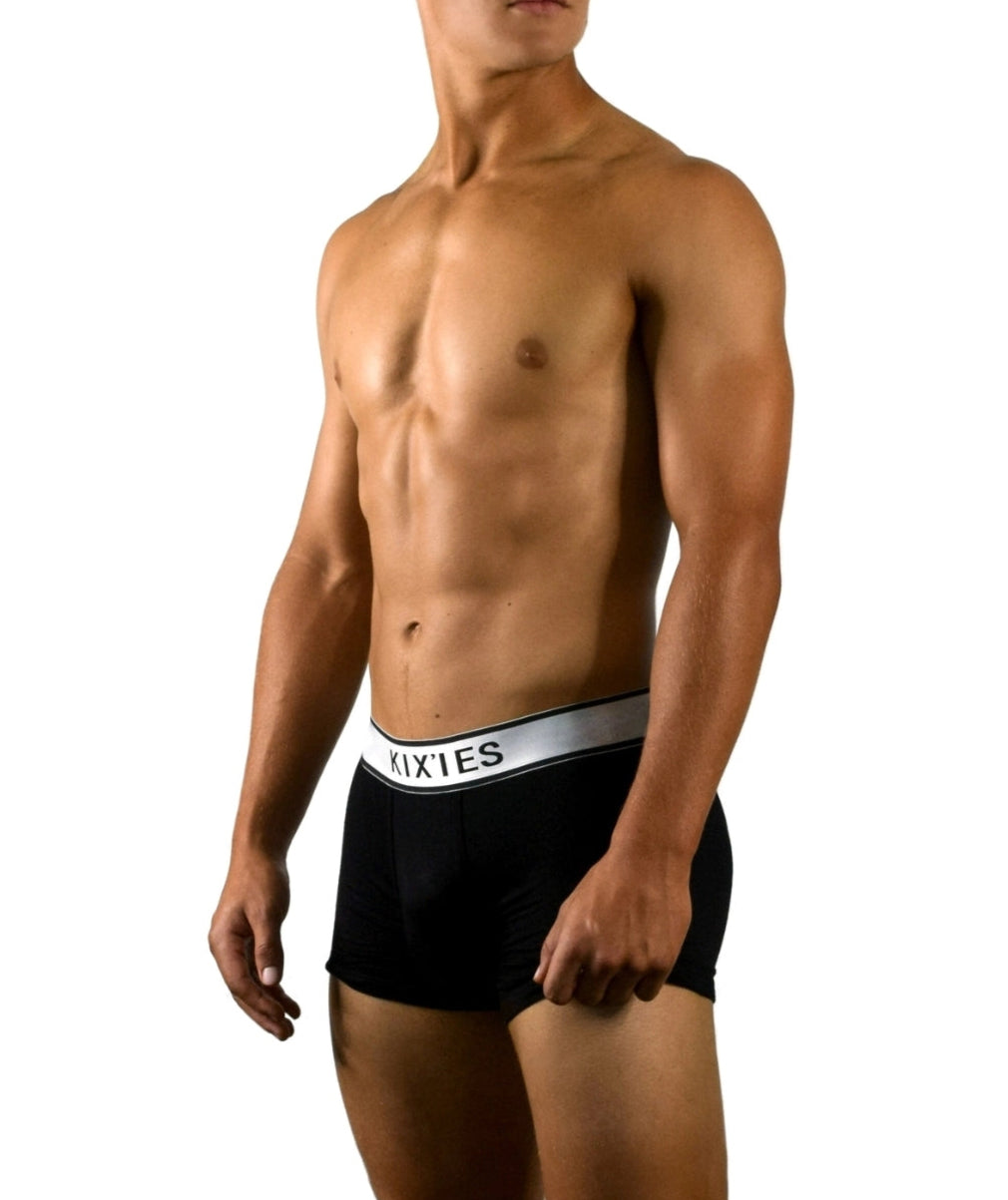 Men's Elastane Trunks-Black