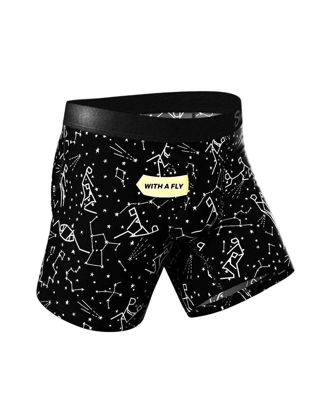 The Naughty Glow In The Dark Constellation Ball Hammock Pouch Underwear with Fly